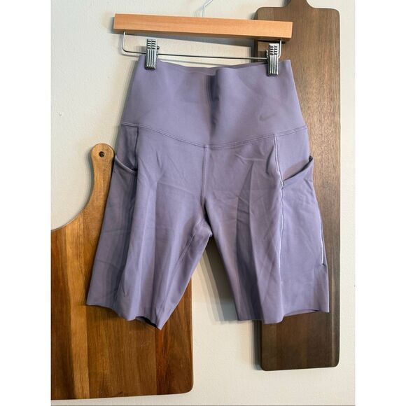 Nike Purple Universa Medium-Support High-Waisted 5" Biker Shorts Size Small - Picture 1 of 4